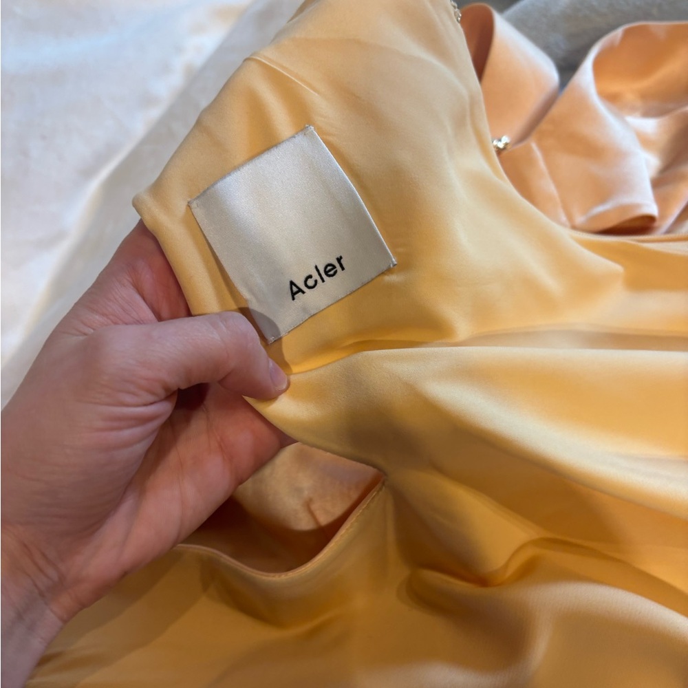 Acler Wycombe Buttermilk Backless Satin Dress in 6 - Picture 8 of 8